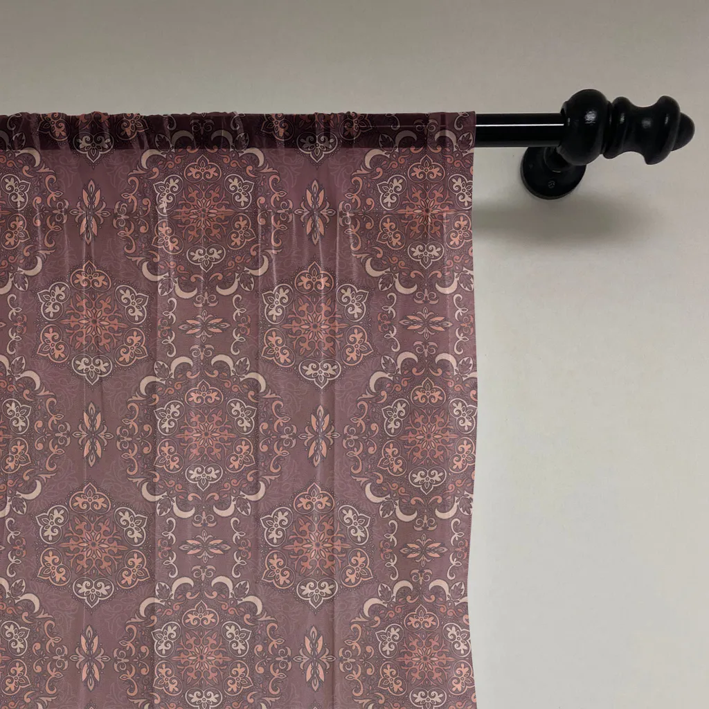 ABAKUHAUS Arazzo etnico, Royal Victorian Art Boho Damasco in stile persiano mediorientale Gypsy, soggiorno camera da letto tessuto da parete in raso setoso, 160 cm x 274 cm, viola scuro Arrossire per la vergogna - 2