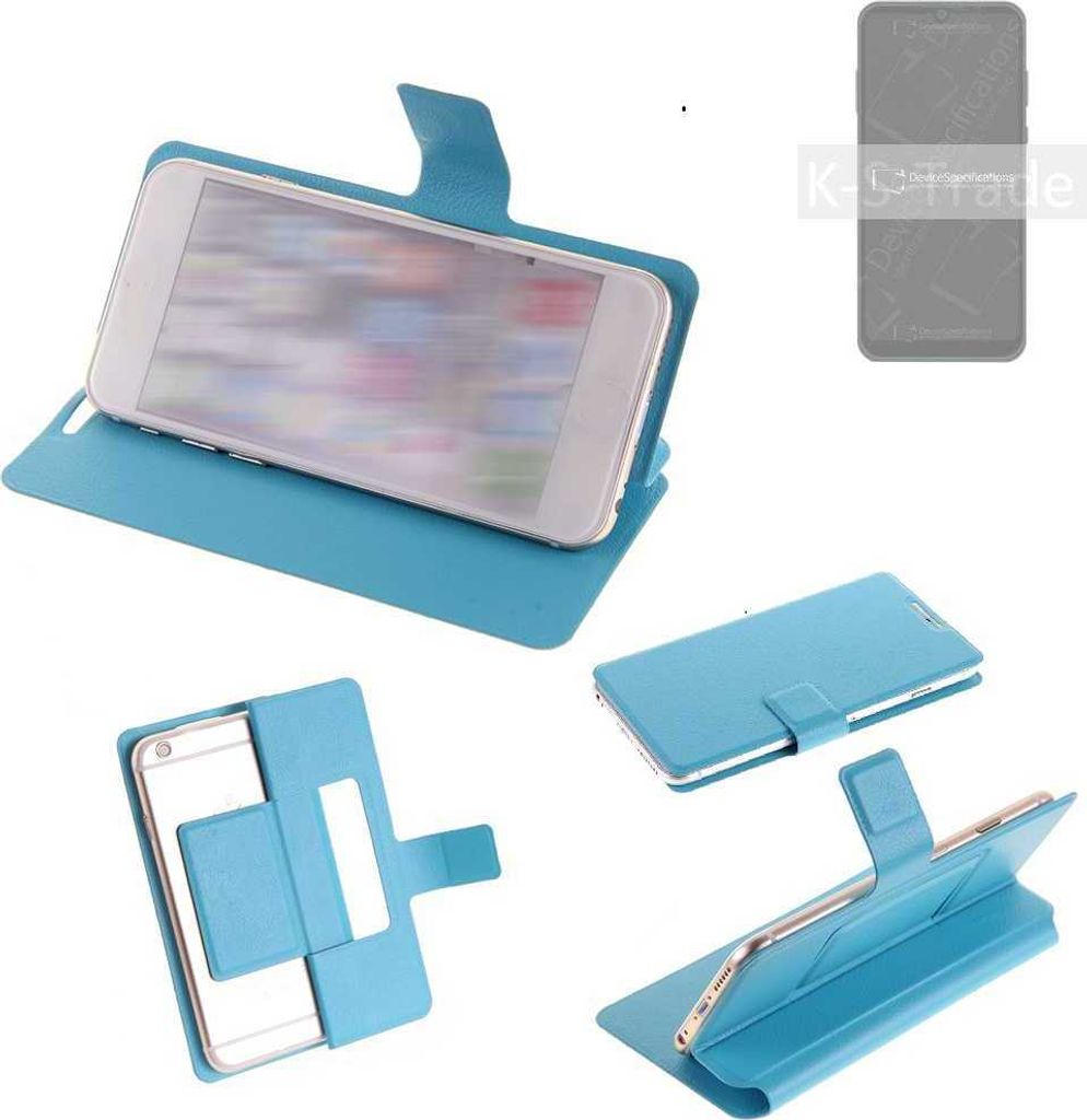 K-S-Trade Schutzhülle Handyhülle kompatibel mit ZTE Blade A51 Lite Flip cover Handy case Smartphone Klapphülle blau