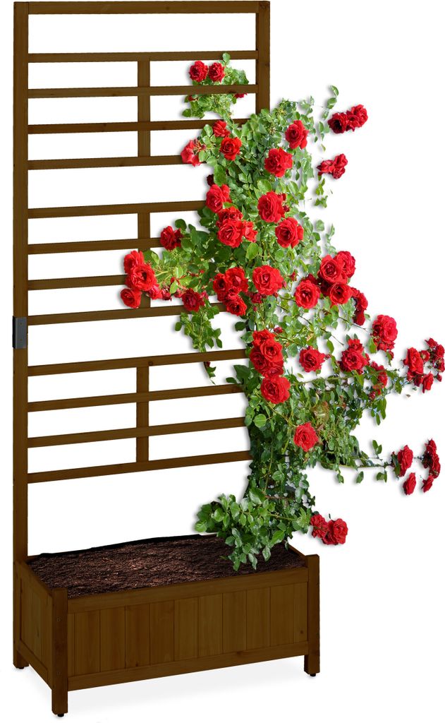 Fioriera Relaxdays con parete a traliccio, L x P x A 171 x Immagine del prodotto 
