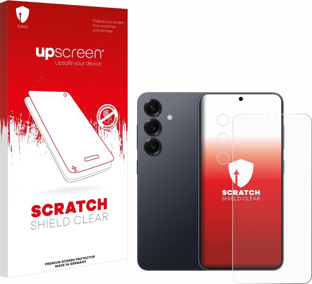 upscreen Schutzfolie für Samsung Galaxy S25 (Display+Kamera) Displayschutz Displayschutzfolie Folie Klar Transparent