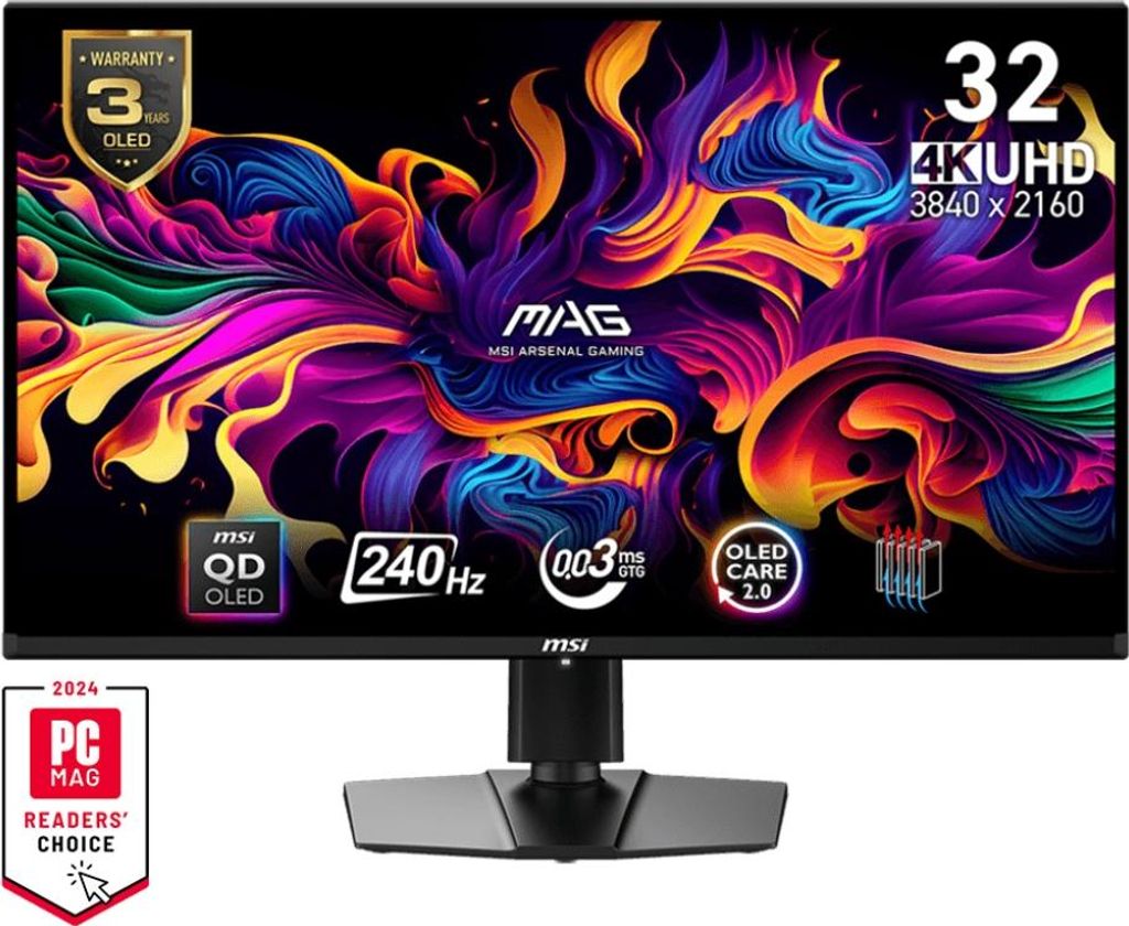 MSI MAG 321UPX QD-OLED 31,5 Zoll/UHD/240 Hz/0,03 ms Produktbild 