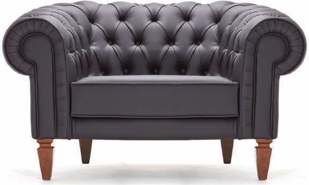 Sessel Leder Couch Polster Sitz Chesterfield 1 Sitzer Couchen Sofa