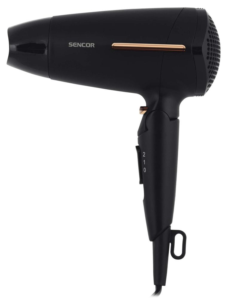 Asciugacapelli da viaggio, Sencor, 1600W, 2 velocità, Nero Immagine del prodotto 