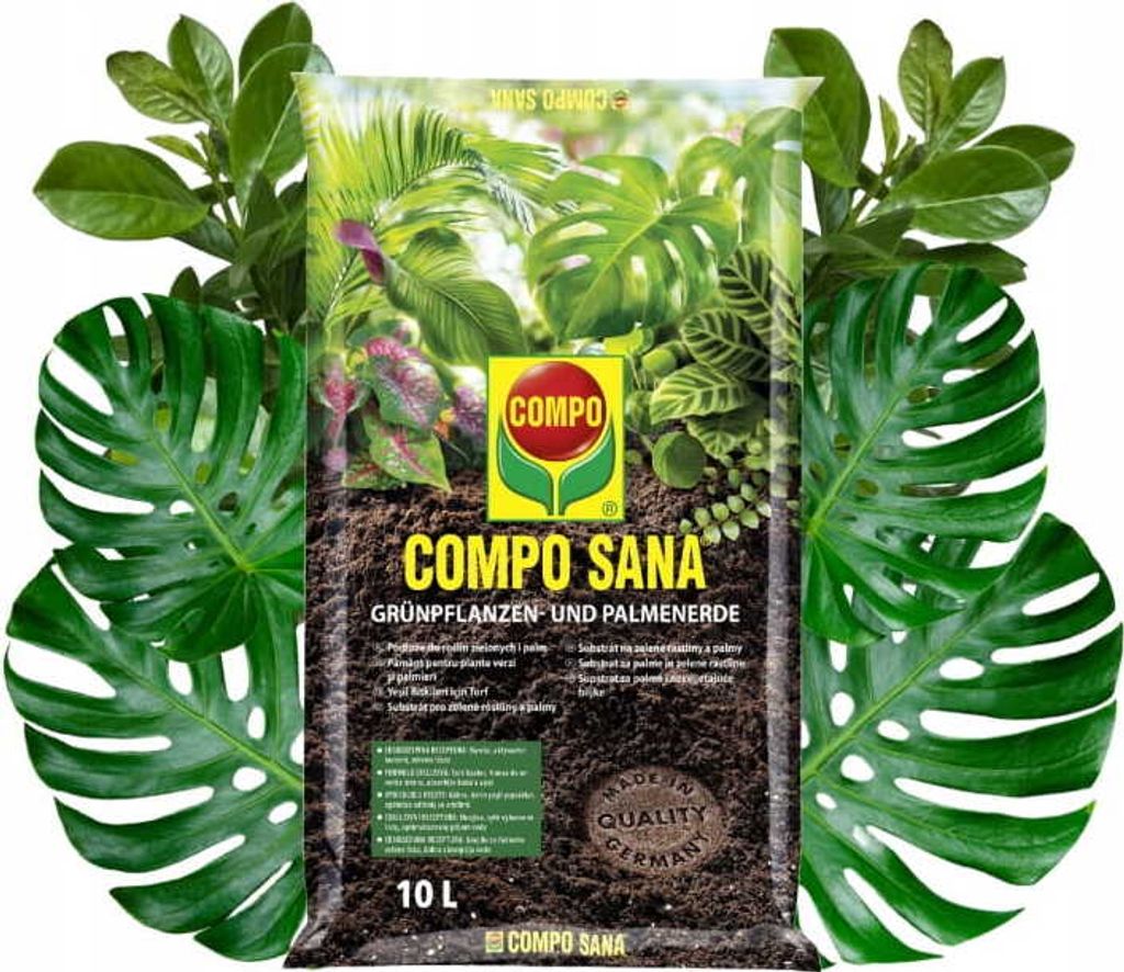 COMPO SANA Substrato per piante verdi e palme 10 litri Immagine del prodotto 