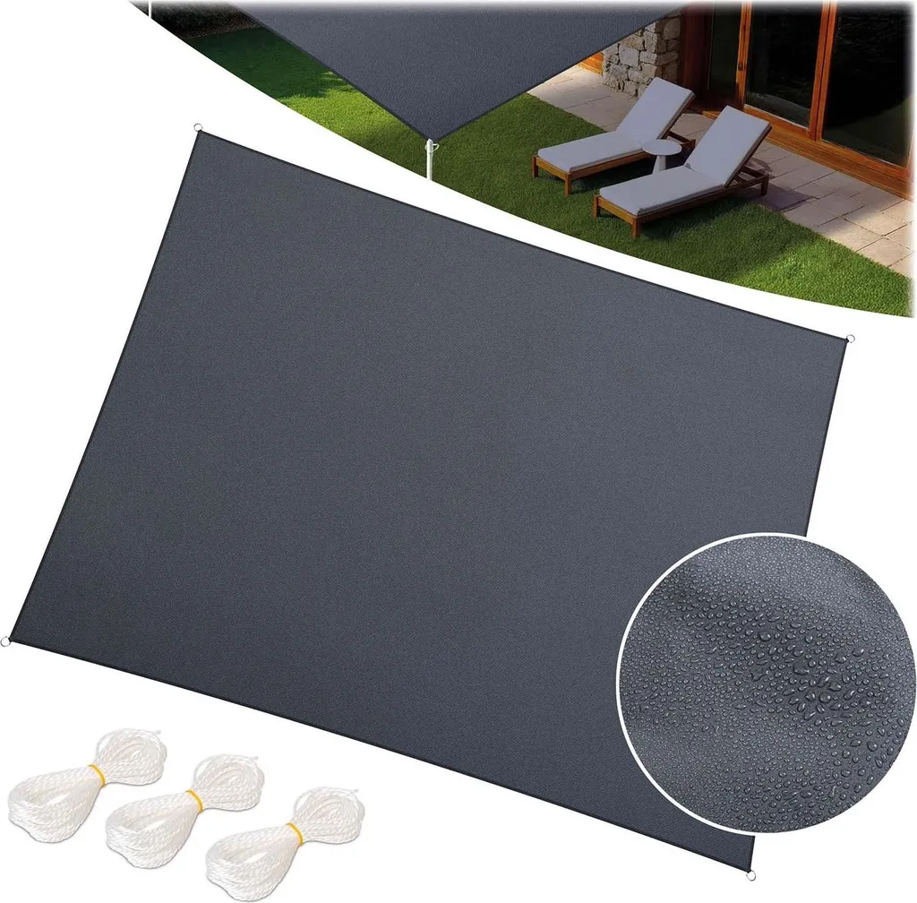 Vela ombreggiante rettangolare 3x4m Plonos PL-885 grigia