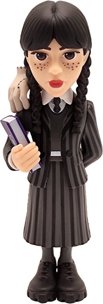 MINIX Collectible Figurines, Wednesday - Wednesday with Thing, 12 cm Sammelfigur, Ab 17+ Jahren, Deutsch