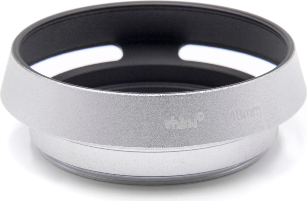 vhbw Gegenlichtblende für 48mm Objektiv, Silber, Metall, Rund, 6,2 cm