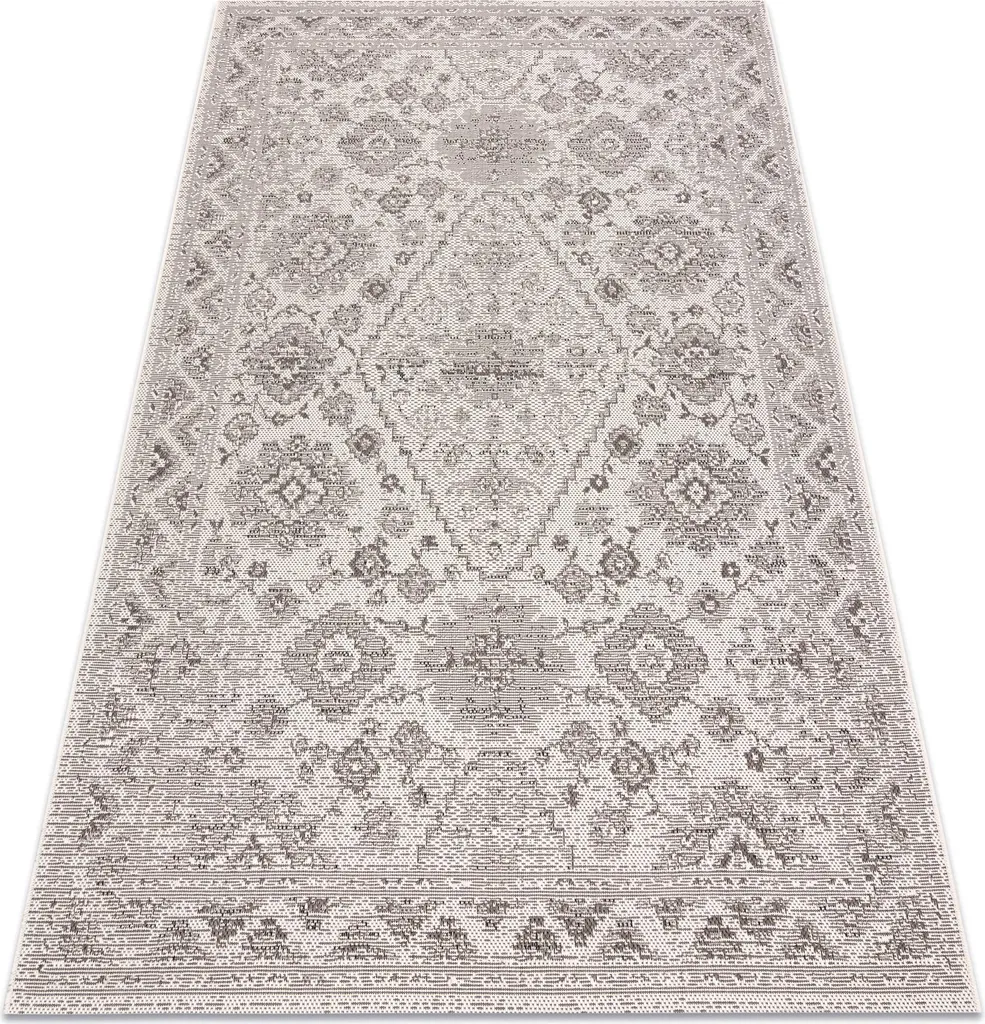 Tapis beige 80x150 cm anti-tache aspect sisal pour zones de passage