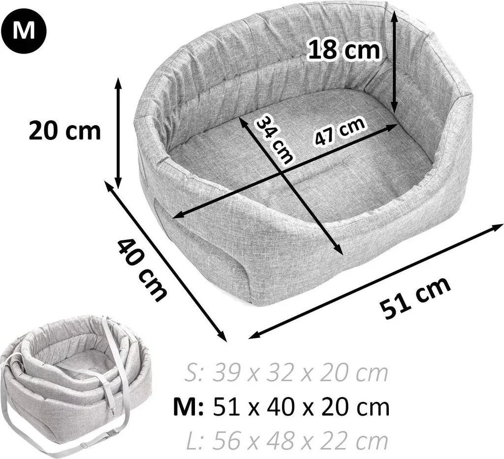 Seggiolino Auto Cane WildKunstleder Braun 51x40 cm | Resistente e Lavabile - 3