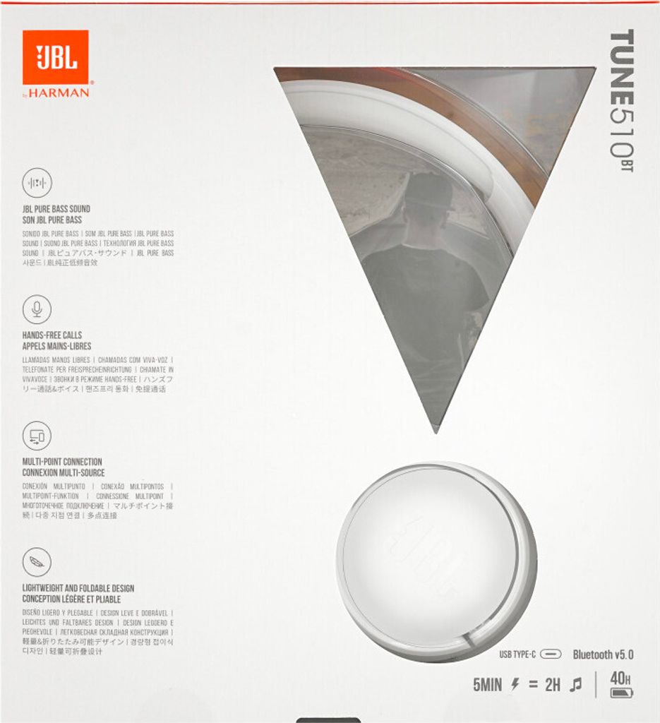 JBL On-Ear Kopfhörer Tune 510 BT weiß Produktbild 12