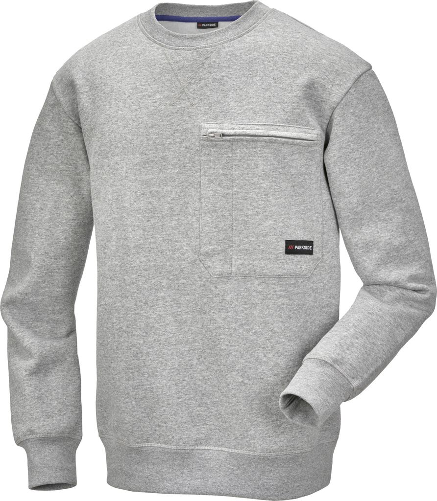PARKSIDE® Herren Sweatshirt Workwearstyle (Hellgrau, L Produktbild 
