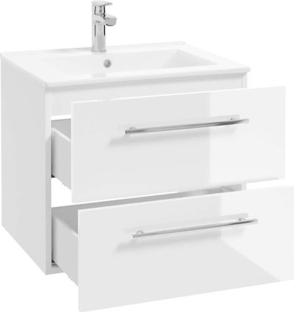 Domodomo Badezimmerschrank mit Waschbecken, 60 x 50 x 45,6 Produktbild 