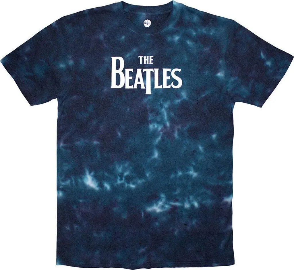 T-shirt bleu The Beatles logo durable qui ne se déforme pas au lavage