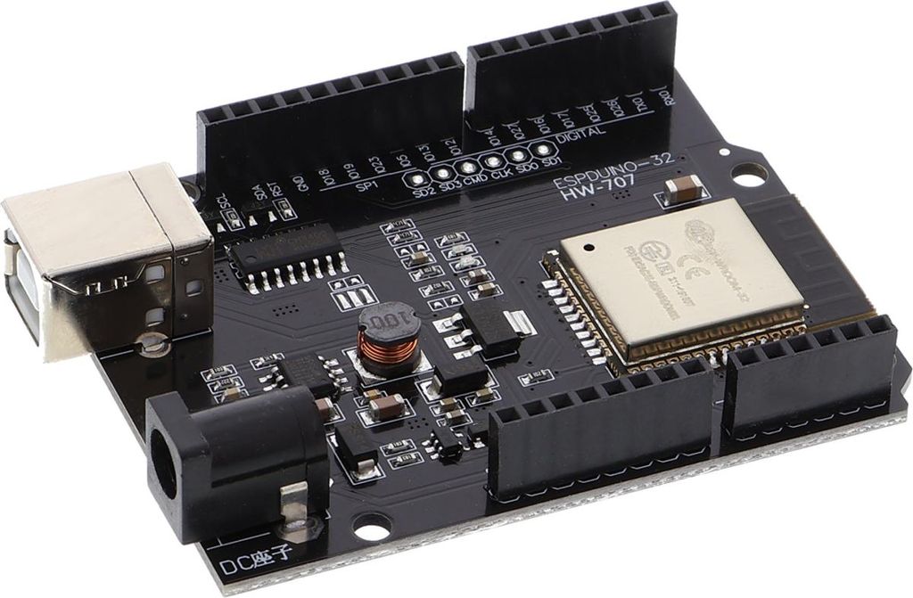 ESP32 Mikrocontroller - in UNO R3 Bauform, ESPDUINO Produktbild 