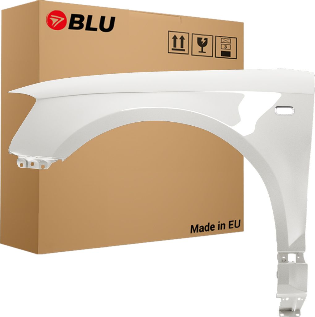 BLU Kotflügel Passend für Audi A3 8P II-generation LY9C Links Weiß IbisWeiss | 2003-2008 | Vorderseite Vorne | Lackiert | Einbaufertig