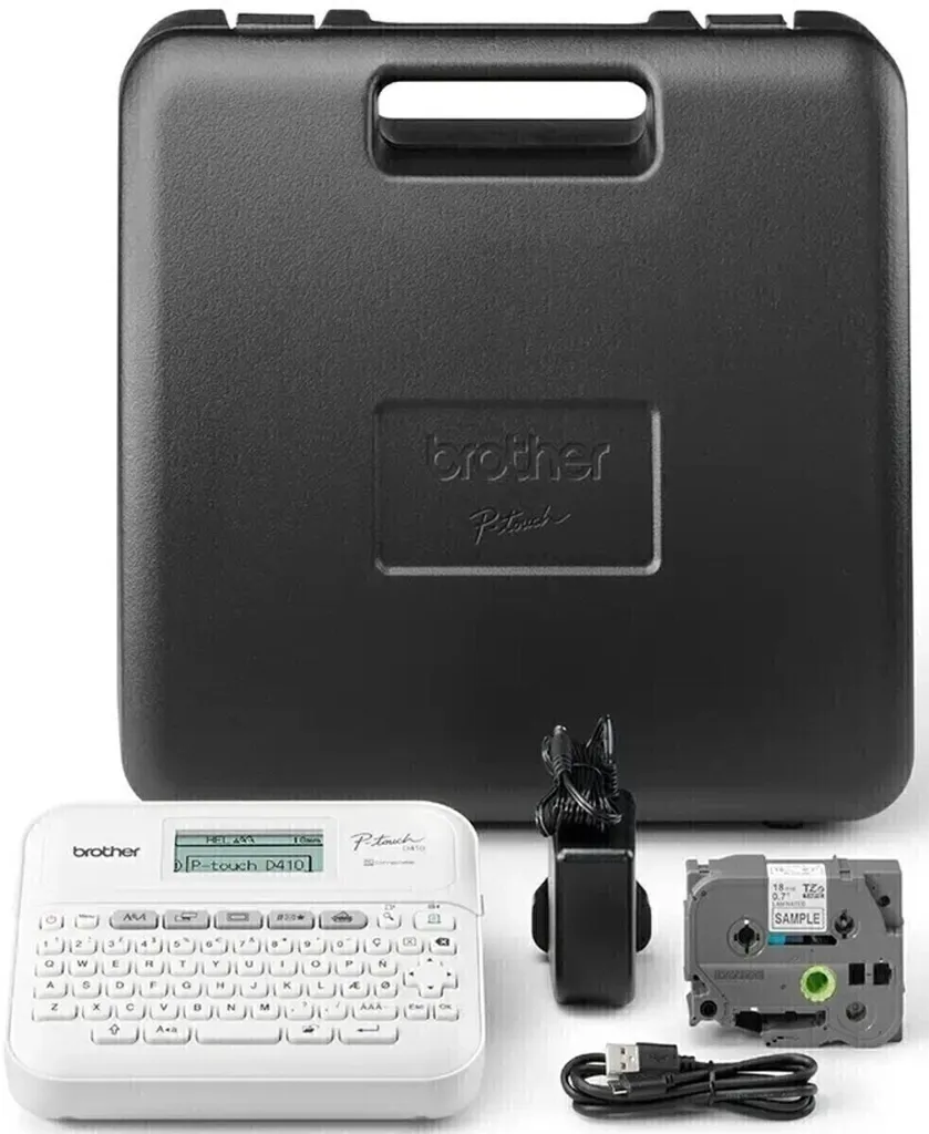 Étiqueteuse Brother P-touch D410VP avec grand écran et clavier AZERTY