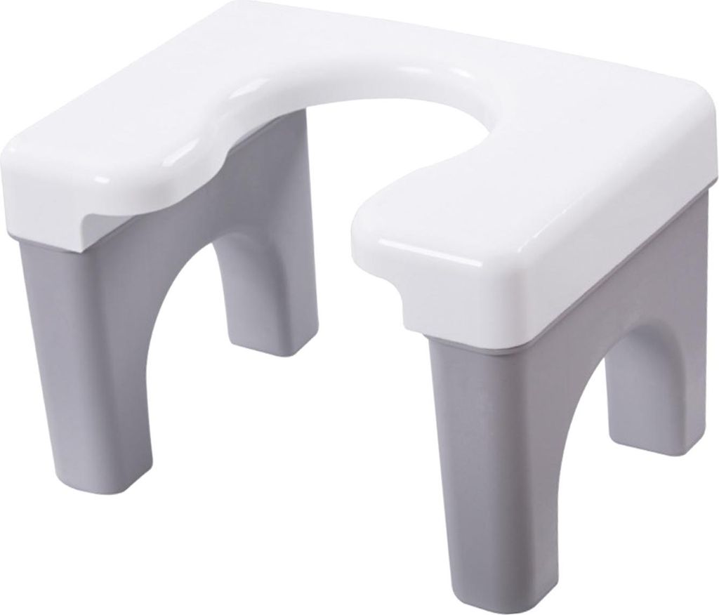 Hockender Toilettenhocker Stuhl Tragbarer Toilettenstuhl Rutschfester Hygienischer Badehocker Multifunktionaler Toilettenstuhl Hoch Grau Erwachsene...