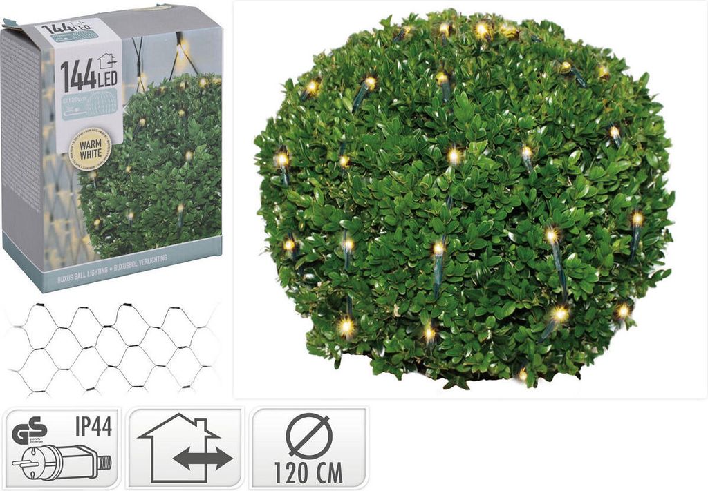 koopman Lichternetz für Buchsbäume, Ø120cm, 144 LEDs, Produktbild 5