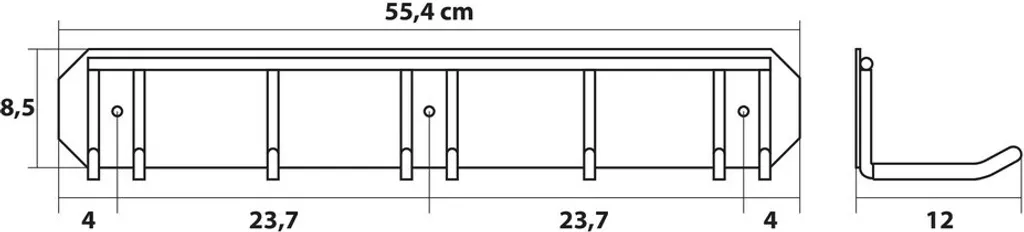 Rangement Mural de Garage Support Porte-outils Modulable Polyvalent Noir