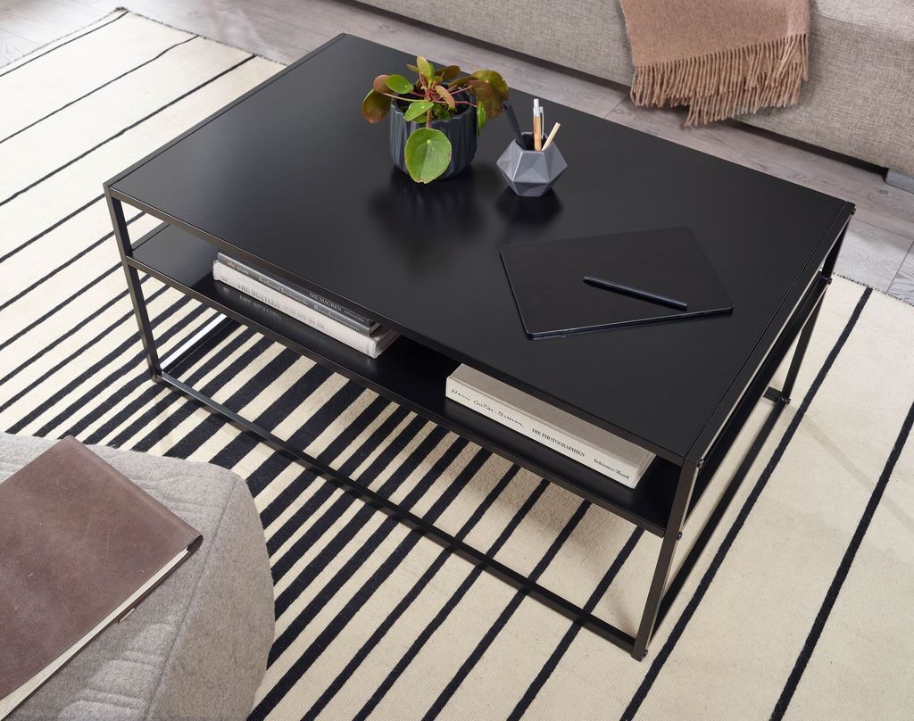 Couchtisch FineBuy Sofatisch 100x60x45 cm Metall Produktbild 4