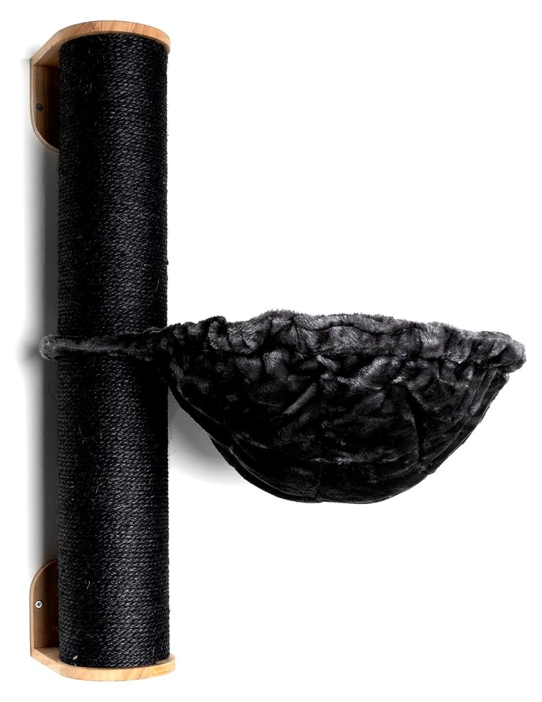 Kletterwand für Katzen – Sisalstamm XXL mit Hängematte 45Ø – Tragkraft bis 20 kg – Für große Katzen – Mit komfortabler Liegefläche ...