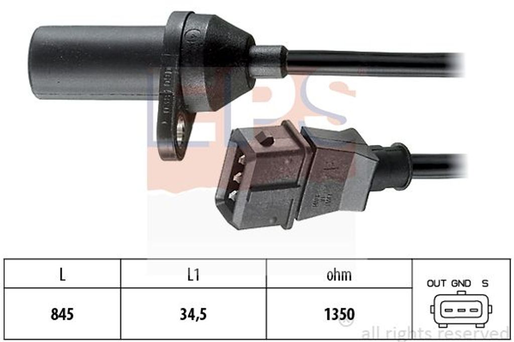 EPS 1.953.381 Kurbelwellensensor Impulsgeber für FIAT Produktbild 
