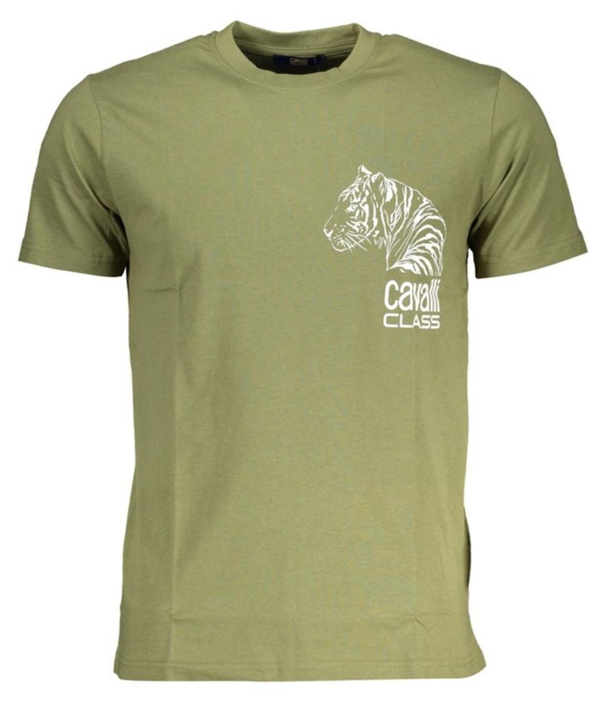 Cavalli Class Olivgrün Tiger T-Shirt : Größe - XL Größe: XL