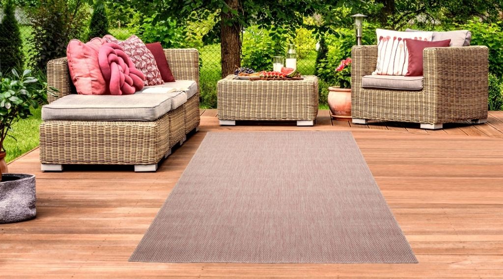 In- & Outdoor Teppich Sisal Optik gestreiftes Unidesign Produktbild 