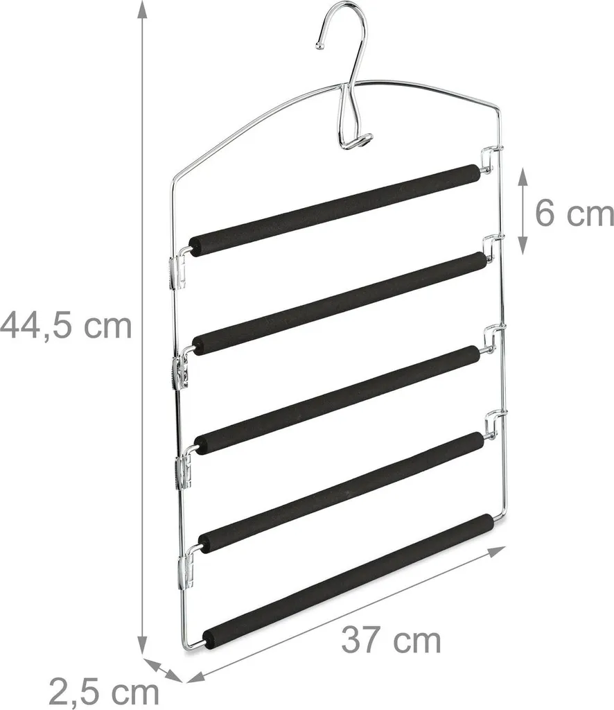 Cintre à pantalons Pack 1/3 unités en métal antidérapant robuste