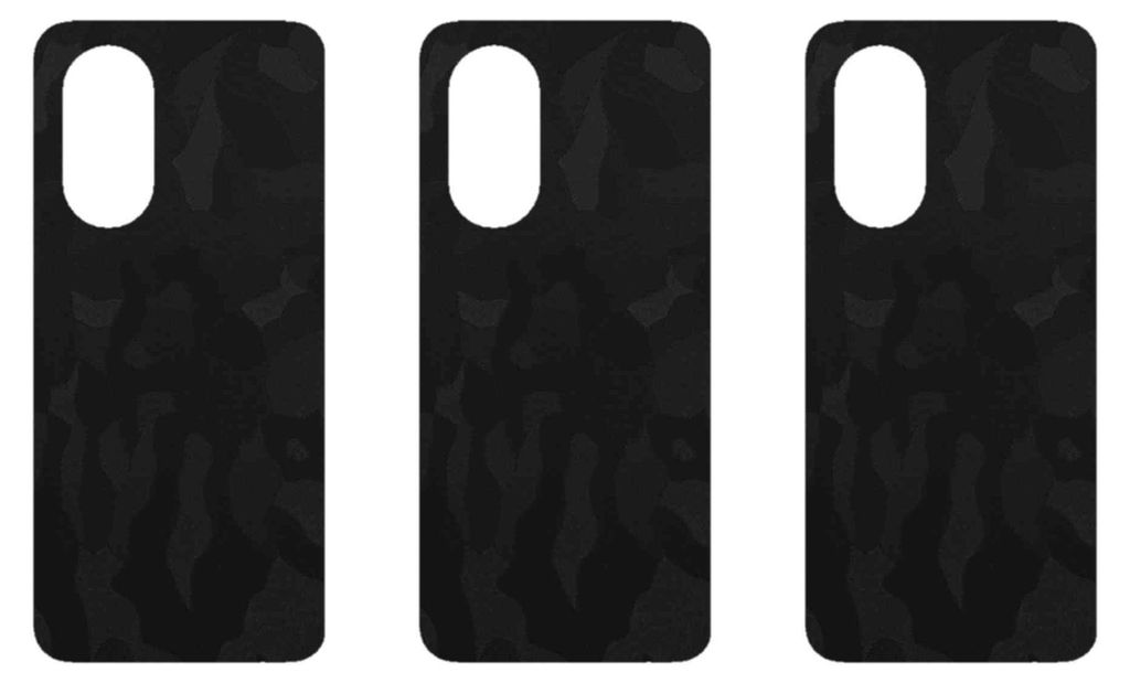 apgo Rückseite Schutzfolie, Skin, kompatibel mit Oppo A58 4G, Hinten Displayschutzfolie aus Vinylfolie, kratzfest, einfache Montage - Schwarzes Ta...