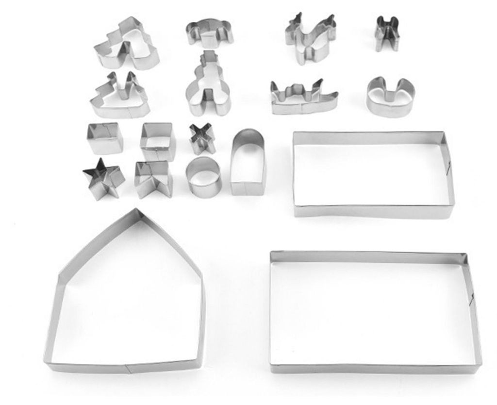 8/10/18/24-teiliges Ausstechformen-Set aus Edelstahl, 3D-Formen, verschiedene Muster, Weihnachtsplätzchenform, Geschenkidee, Backwerkzeug