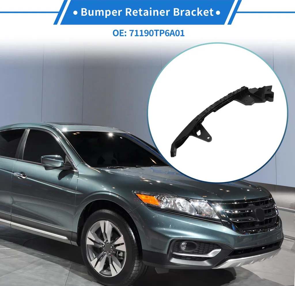 Fixation de Pare-Chocs Avant Gauche en ABS Noir pour Honda Crosstour