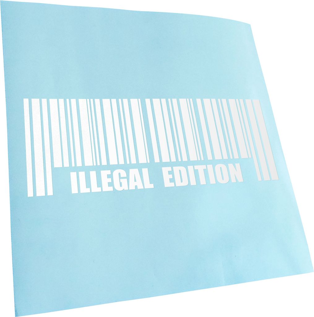 Kiwistar - Autoaufkleber - Illegal Edition - Weiss - 50x18cm - Aufkleber für Auto, Laptop, Fahrrad, LKW, Motorrad mehrfarbig JDM Decal Racing