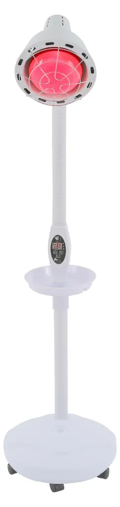 Chauffage d'appoint infrarouge sur pied réglable et télécommandé - Blanc - 5