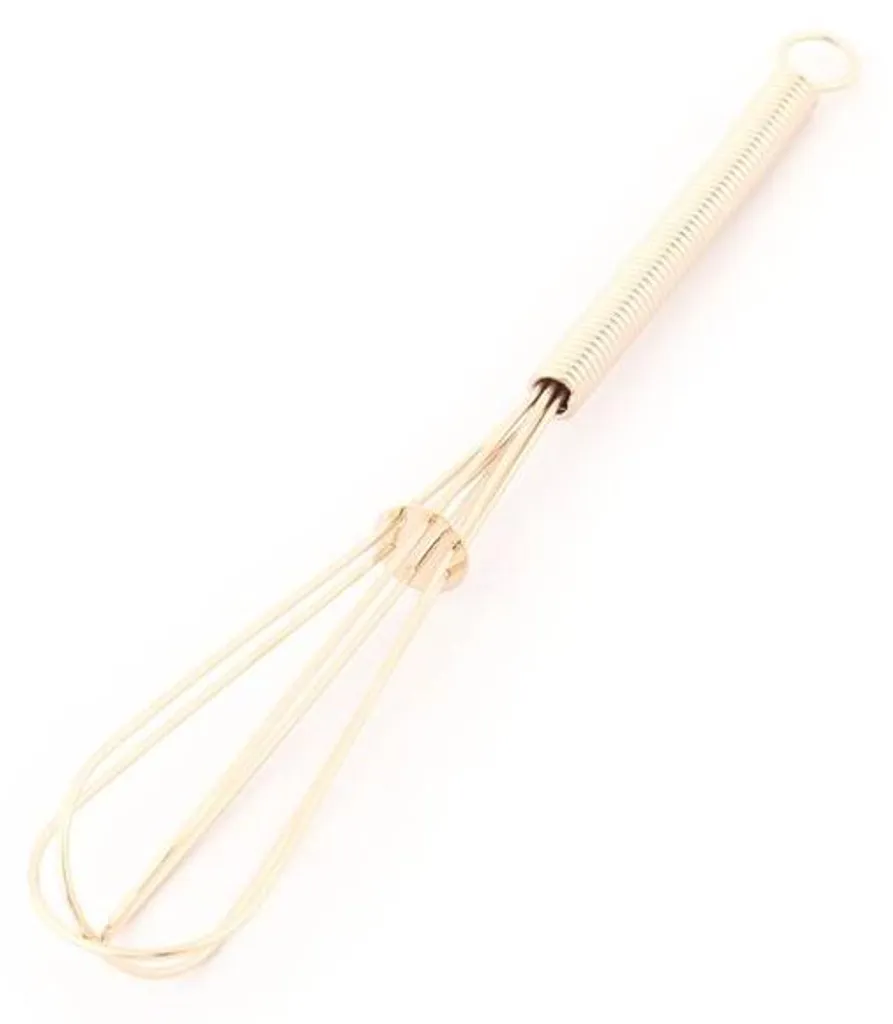 Fouet à main doré 18 cm idéal pour pâtisser et mélanger les œufs