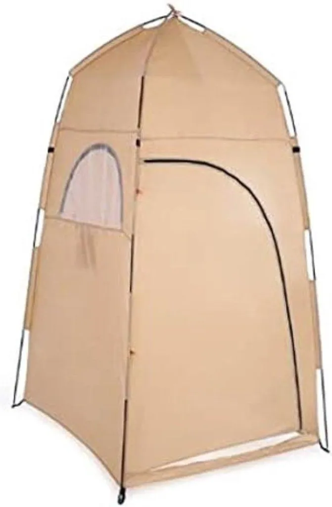 Tente de camping kaki - Tente de toilettes portable pliable et discrète