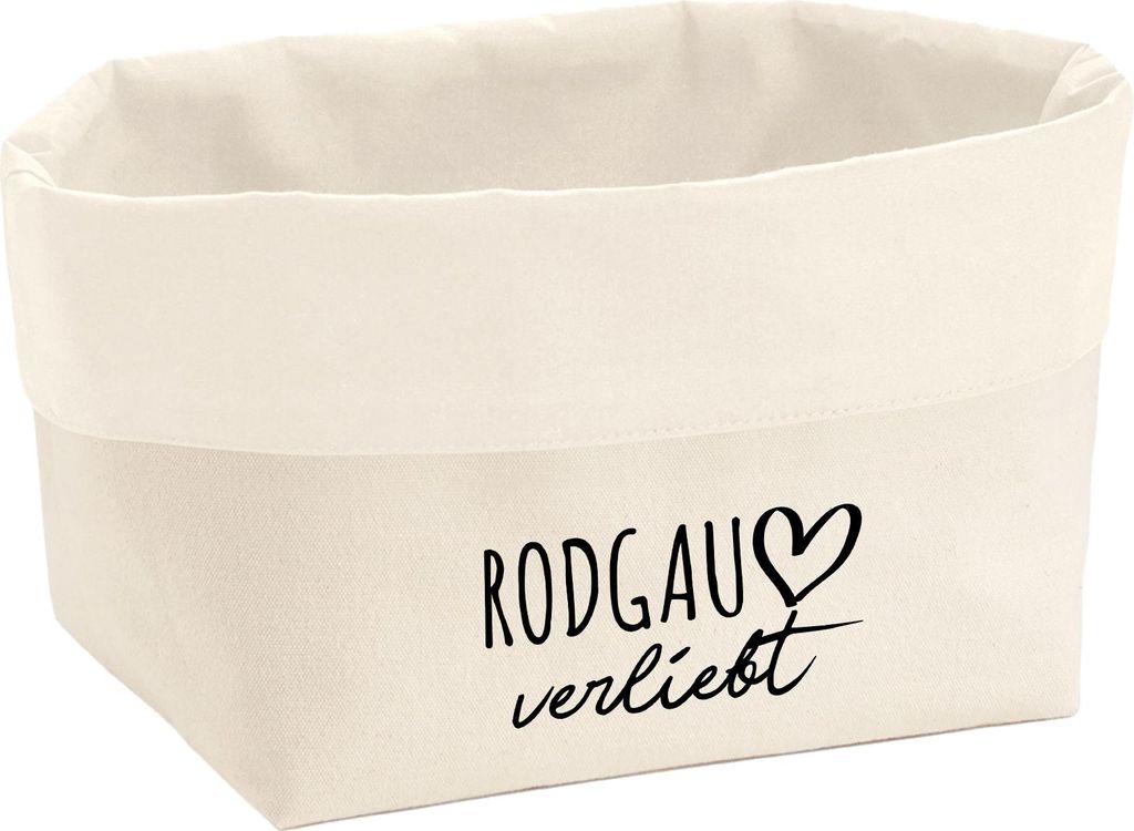 Huuraa Organizer Rodgau verliebt 3 Liter Medium Canvas Baumwolle Utensilo Geschenkidee