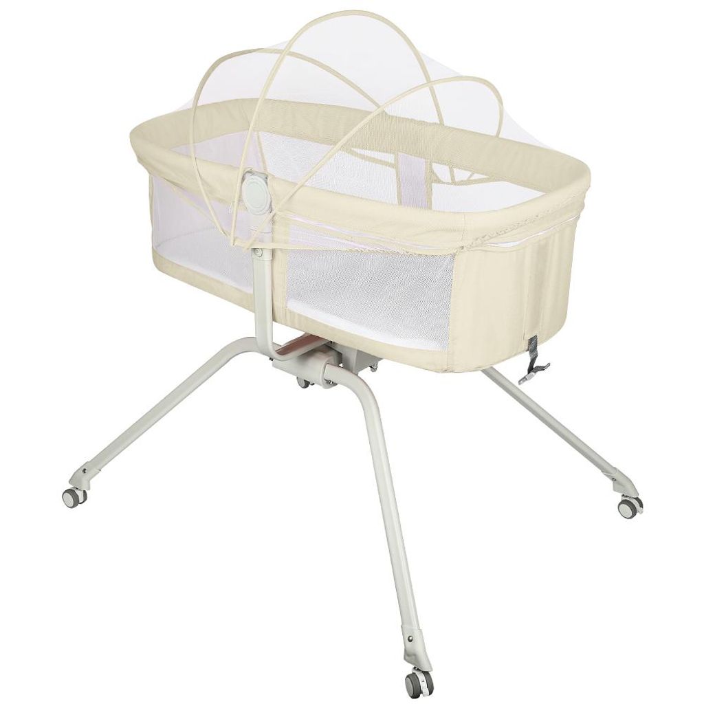 Berceau à 4 roues pour bébés jusqu'à 9kg crème Image du produit 
