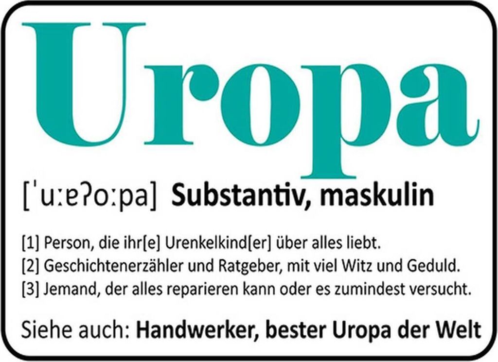 vianmo Holzschild 30x40 cm Uropa Handwerker bester Uropa