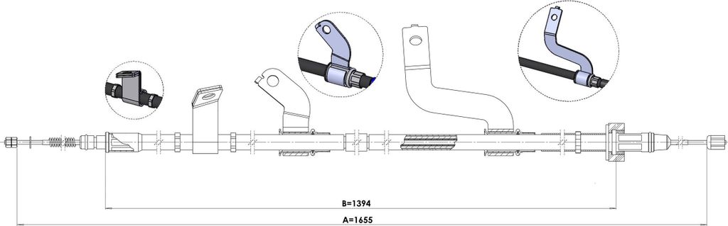 METZGER Handbremsseil Seilzug Feststellbremse für HYUNDAI ACCENT IV Stufenheck (RB) Hinten Rechts 1.KI015