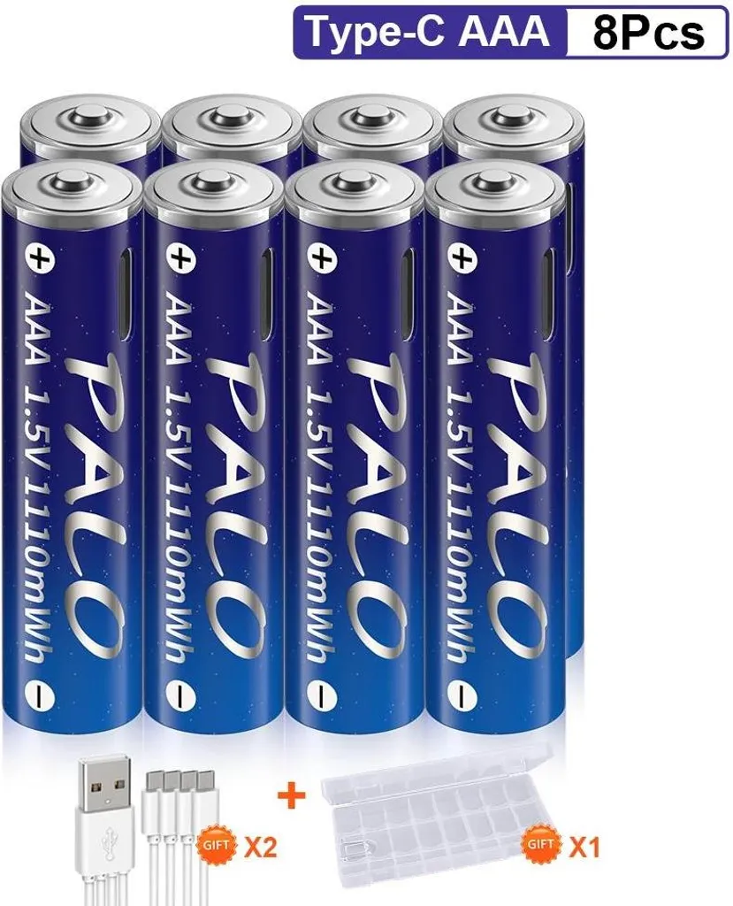 Batterie lithium-ion pour manette et jouet pack 8 piles micro USB - 2