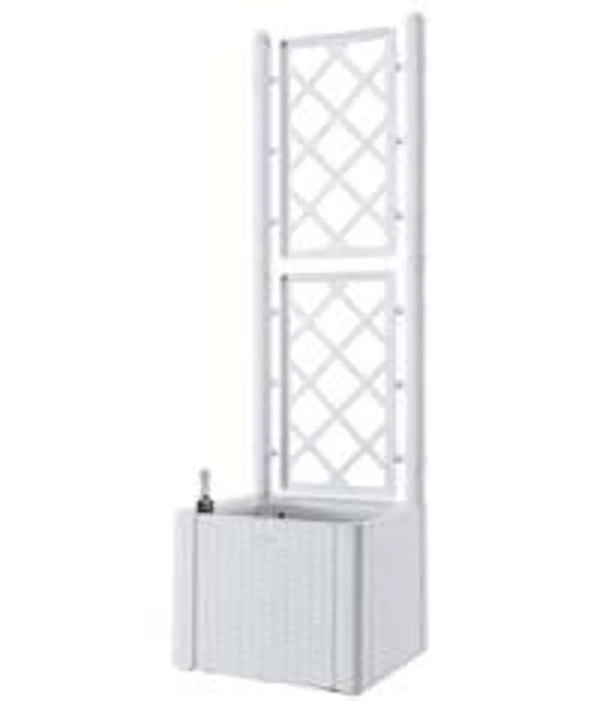 Aménagez votre balcon avec la jardinière Natural Deluxe blanche 35L