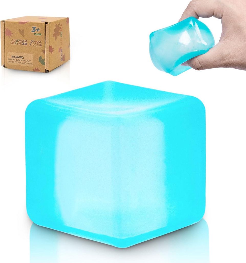 Jouet anti-stress en forme de cube, souple, 5,5 cm, idéal Image du produit 