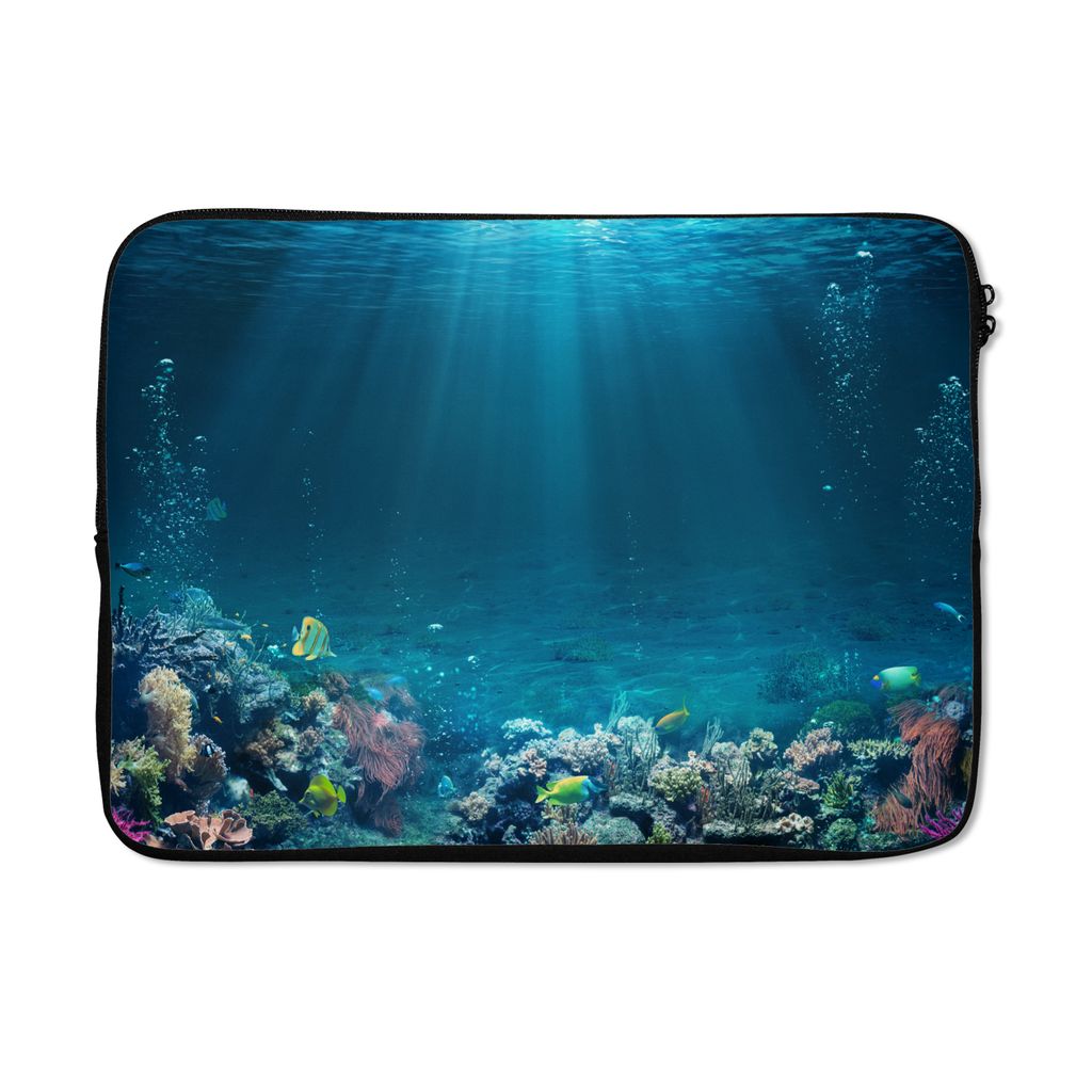 MuchoWow Laptop Hülle 13 Zoll Ozean - Fische - Korallen Laptoptasche - Laptophülle - Sleeve - Rundumschutz
