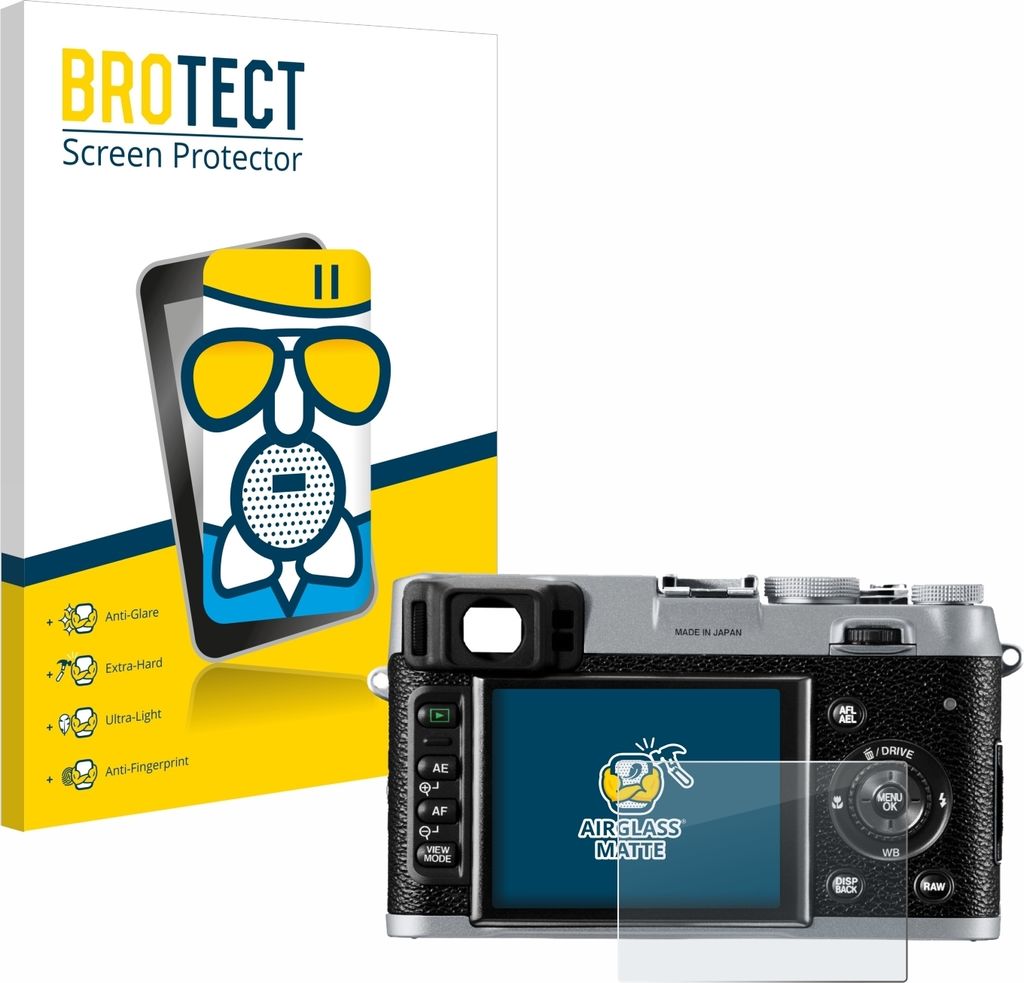 BROTECT Entspiegelungs Schutzglas für Fujifilm FinePix X100 Schutzfolie Panzer Folie Glas Display Schutz matt