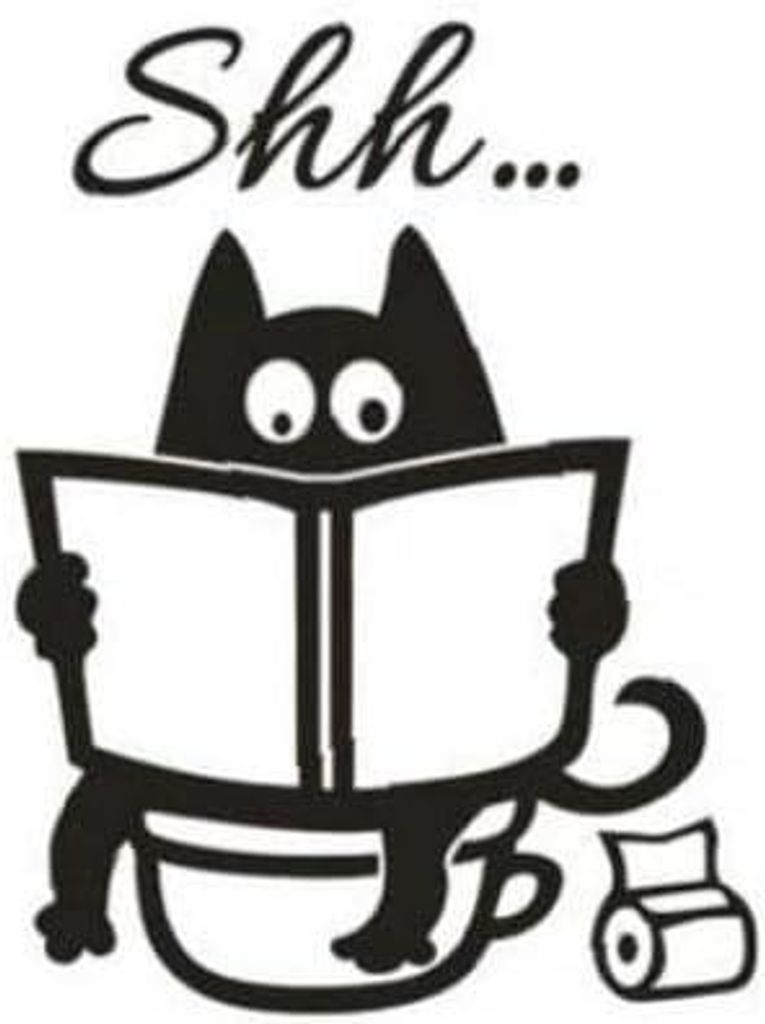 Niedliche Katzen-Wandtattoos, abnehmbare Vinylfolie, Tür-/Toilettensitzdekoration, Badezimmer