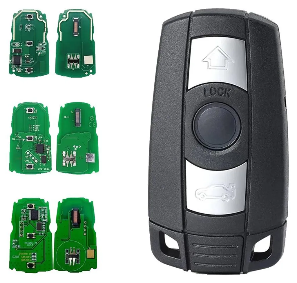 Clé de Voiture de Rechange ID46 3 Boutons 433 MHz pour Centralisation