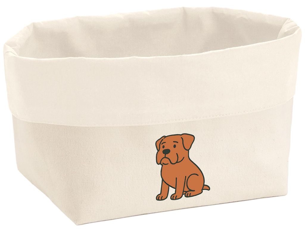 Huuraa Organizer Bordeauxdogge Comic Bordeauxi 3 Liter Medium Canvas Baumwolle Utensilo Geschenkidee