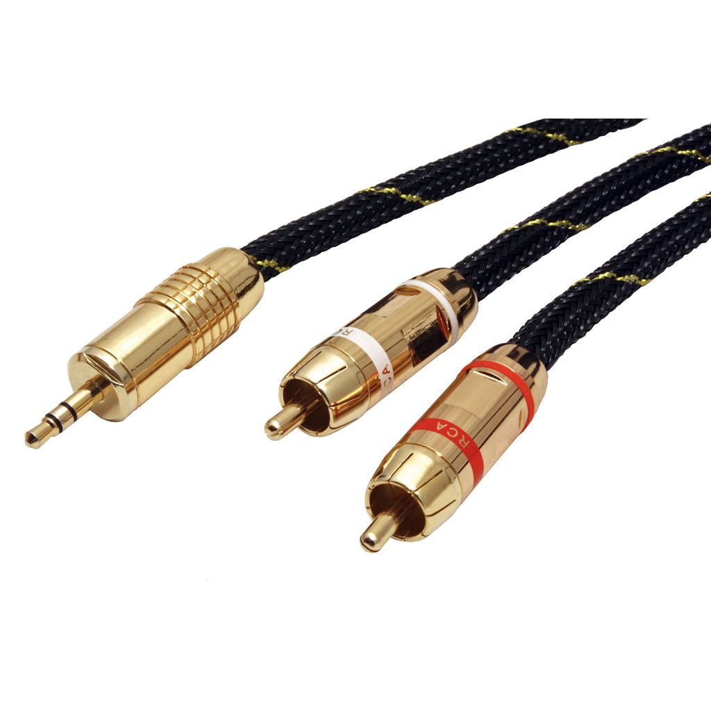 ROLINE GOLD Audio-Verbindungskabel 3,5mm Stereo - 2x Cinch, Produktbild 
