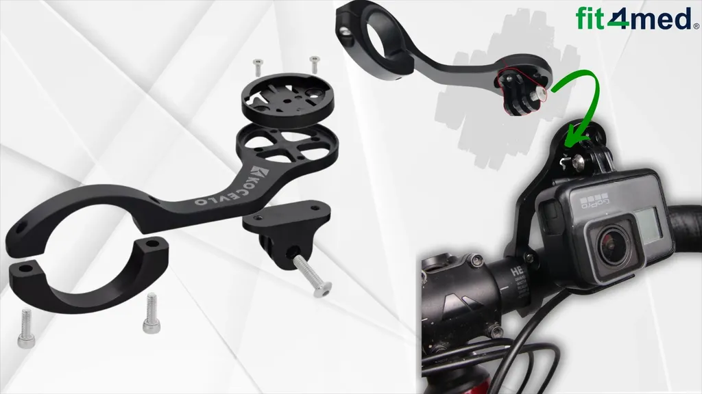 Support Vélo Garmin Double Fonction - Longueur 125mm - Fixation Robuste - 5